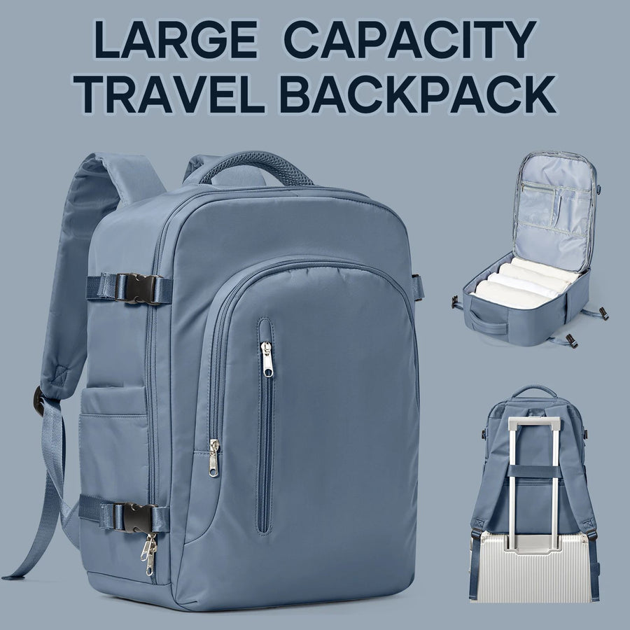 Laptop Travel Backpack Women/Men Large Capacity EasyJet 45x36x20 Ryanair 40x20x25 Image 1