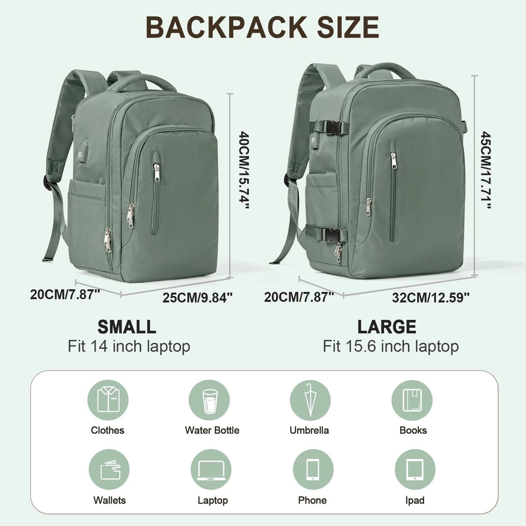 Laptop Travel Backpack Women/Men Large Capacity EasyJet 45x36x20 Ryanair 40x20x25 Image 1