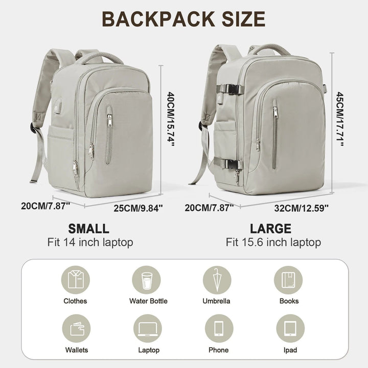 Laptop Travel Backpack Women/Men Large Capacity EasyJet 45x36x20 Ryanair 40x20x25 Image 1