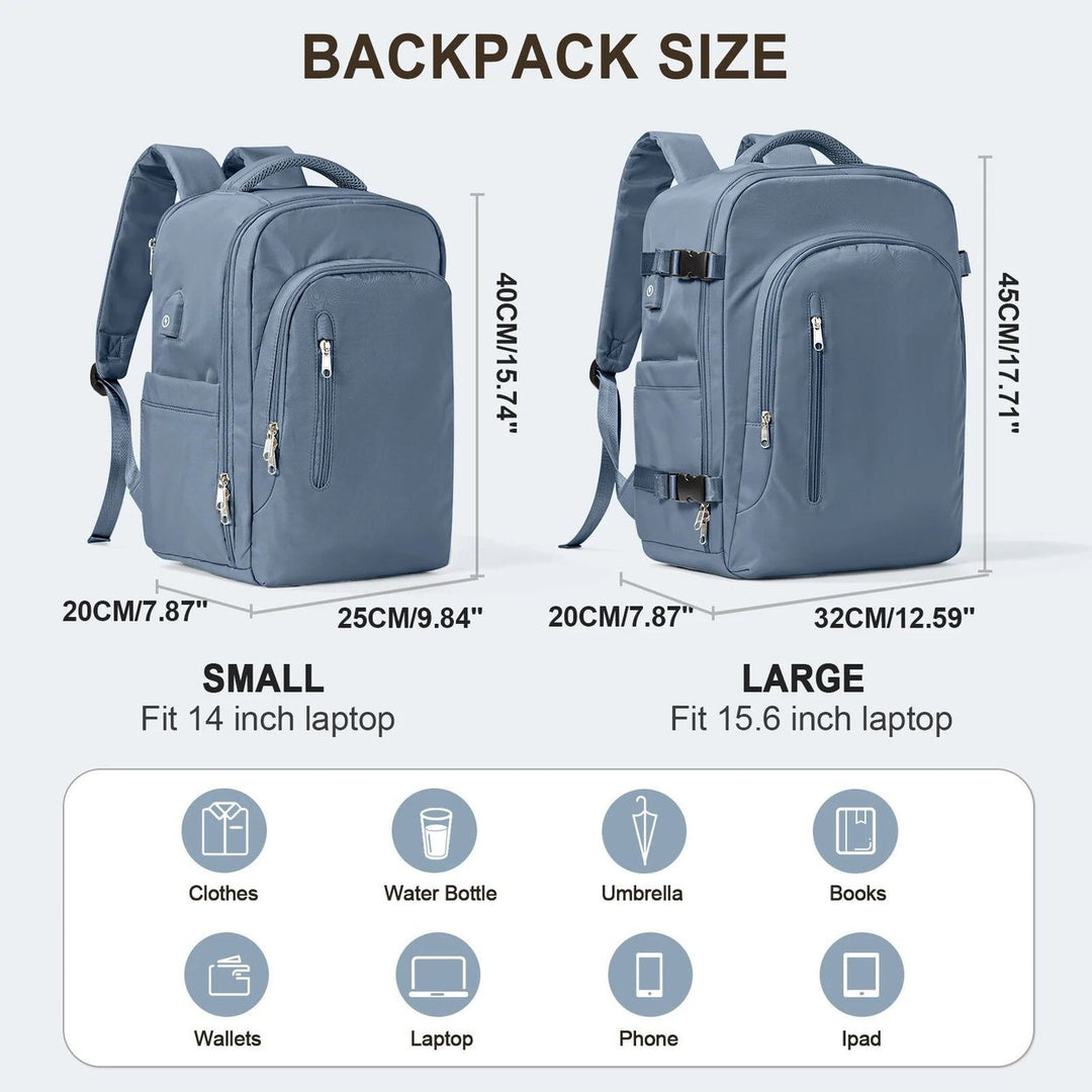 Laptop Travel Backpack Women/Men Large Capacity EasyJet 45x36x20 Ryanair 40x20x25 Image 1