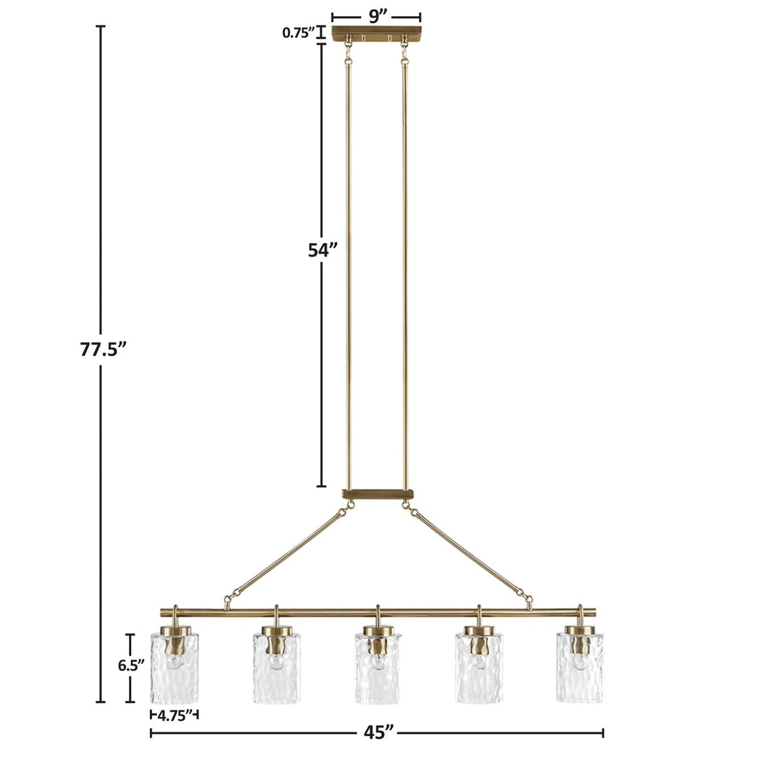 Gracie Mills Alicante 5-Light Linear Chandelier - GRACE-15957 Image 5