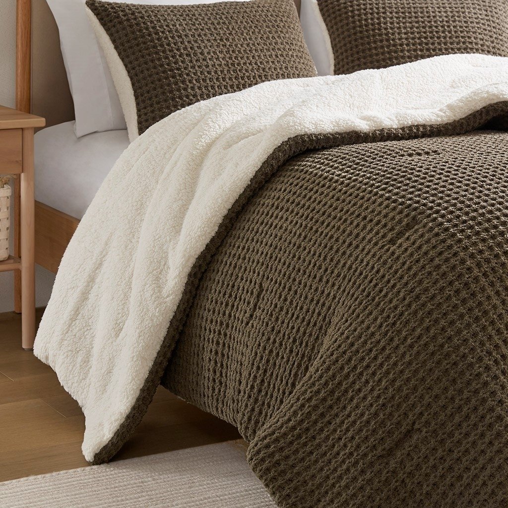 Gracie Mills 2-PC Toulon Waffle Knit Chenille Comforter Seet - GRACE-15918 Image 2