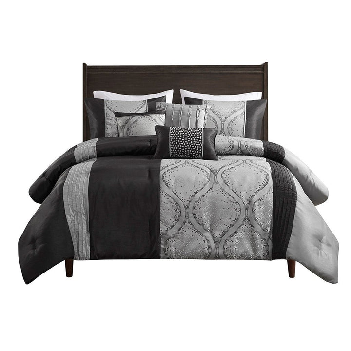 Gracie Mills 6-PC Londonbury Jacquard Comforter Set with Throw Pillows - GRACE-15954 Image 1