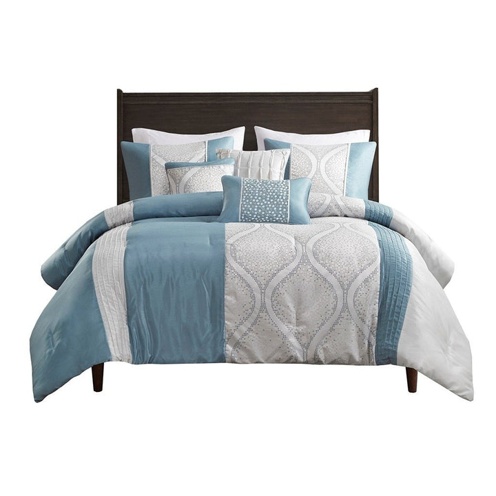 Gracie Mills 6-PC Londonbury Jacquard Comforter Set with Throw Pillows - GRACE-15954 Image 6