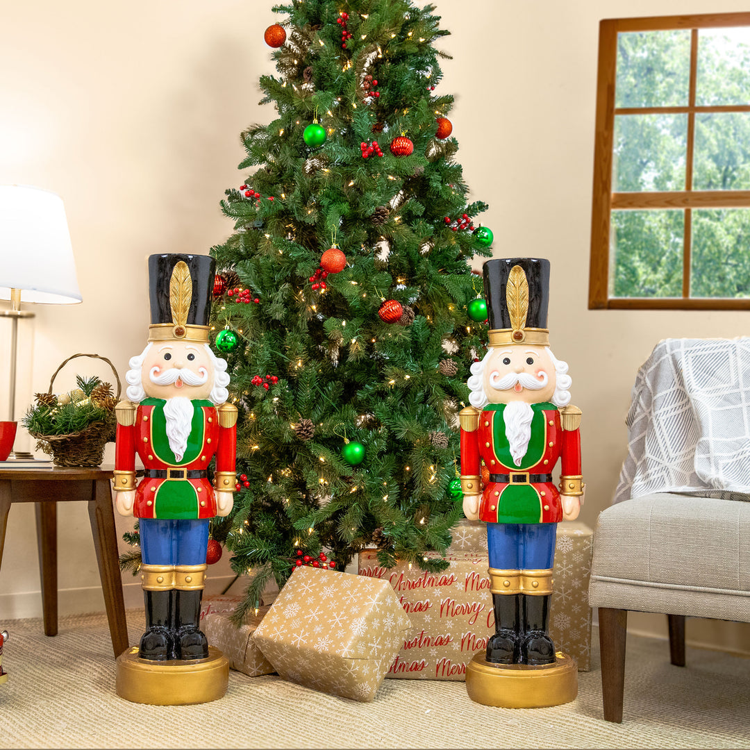 Sunnydaze Tommy the Toy Soldier Nutcracker Statue - 37" H - Set of 2 Image 3