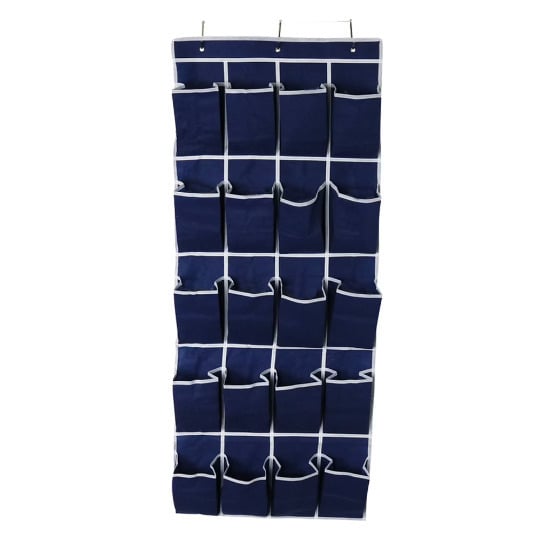 Blue Hanging Shoe Storage with Socks Organizer Set Image 1