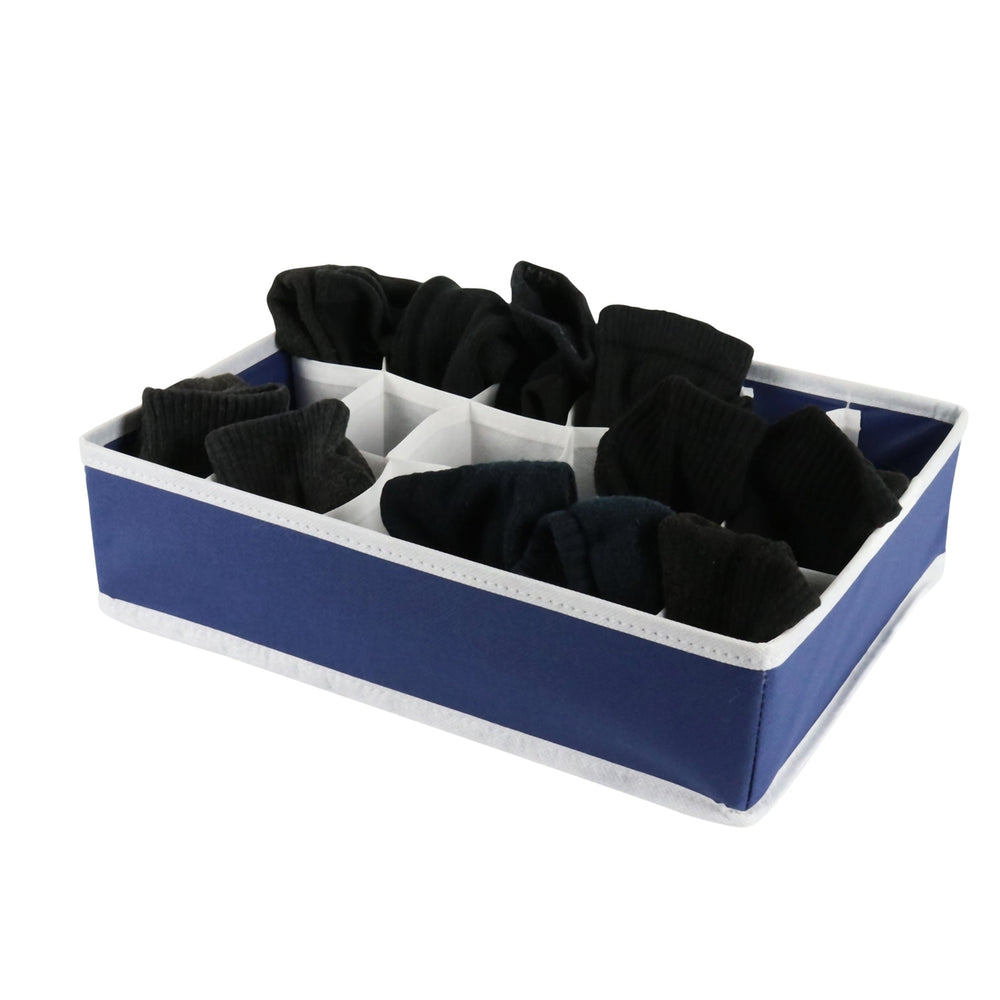 Blue Hanging Shoe Storage with Socks Organizer Set Image 2