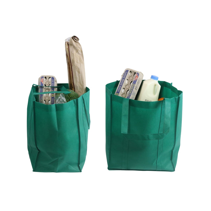 Environment Friendly Reusable Green Grocery Bags, 2 Insulated, 2 Non-Insulated (Set of 4) Image 3