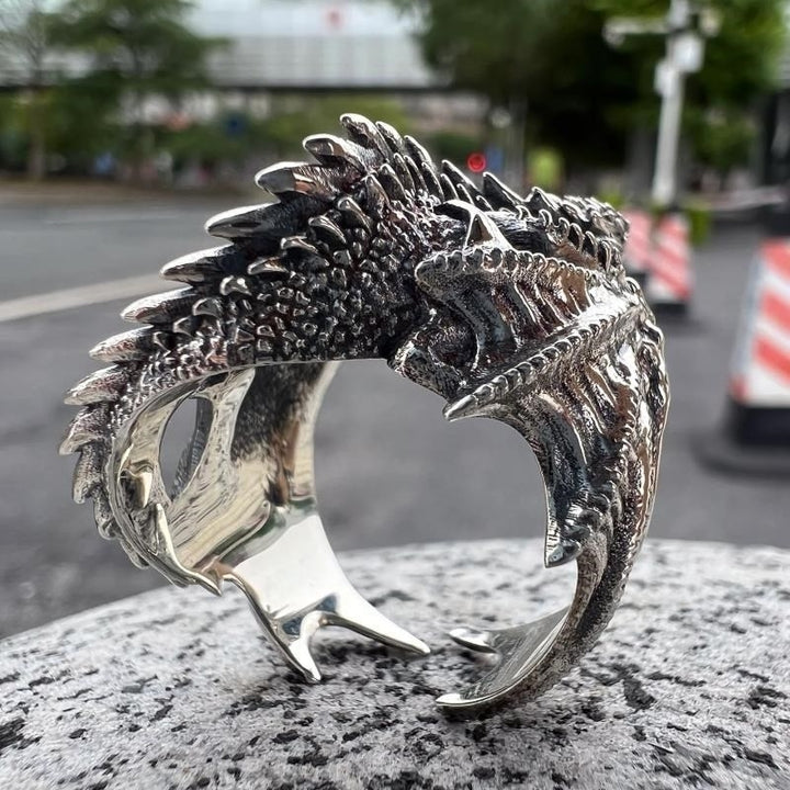 Dragon Rings Gothic Punk Style Pterosaur Wings Opening Adjustable Rings Vintage Jewelry Accessories Gifts Image 2