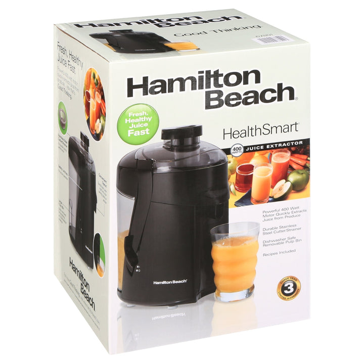 Hamilton Beach HealthSmart Juice Extractor and Electric Juicer, Black, 67801 Hamilton Beach HealthSmart Juicer Machine Image 4