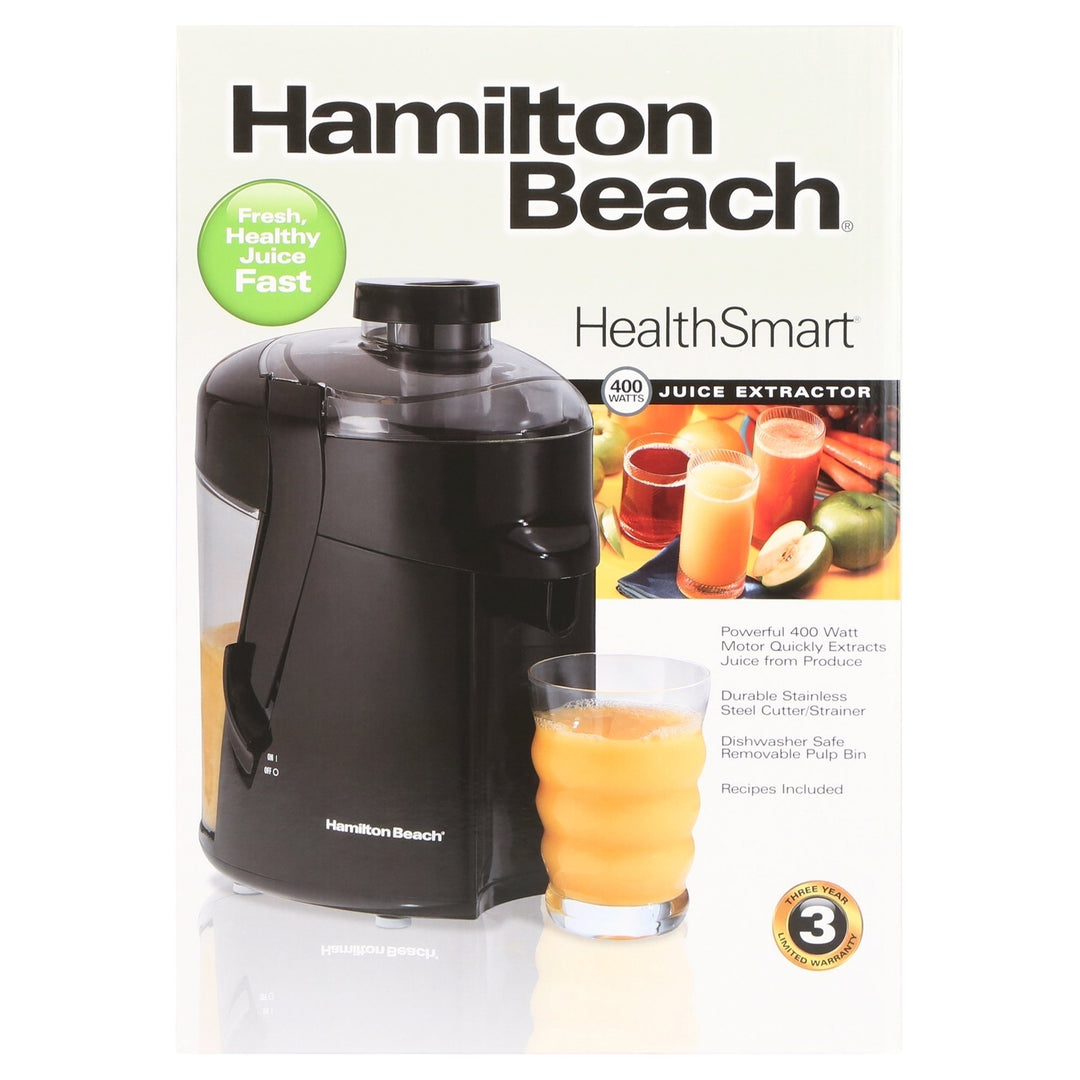 Hamilton Beach HealthSmart Juice Extractor and Electric Juicer, Black, 67801 Hamilton Beach HealthSmart Juicer Machine Image 5