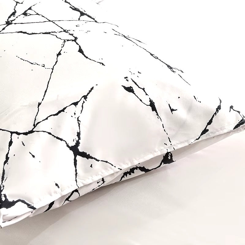 Black and White Bedding Set Queen/King Comforter with Duvet Cover Pillowcase Image 3