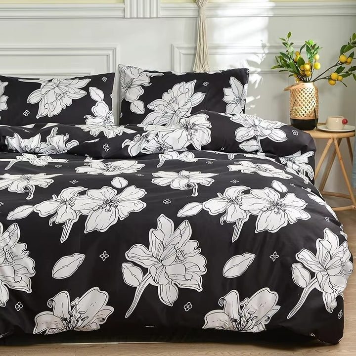 Black and White Bedding Set for Double Bed sabanas cama matrimonial Queen/King Comforter Sets Single Duvet Cover with Image 8