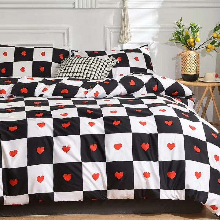 Black and White Bedding Set for Double Bed sabanas cama matrimonial Queen/King Comforter Sets Single Duvet Cover with Image 10