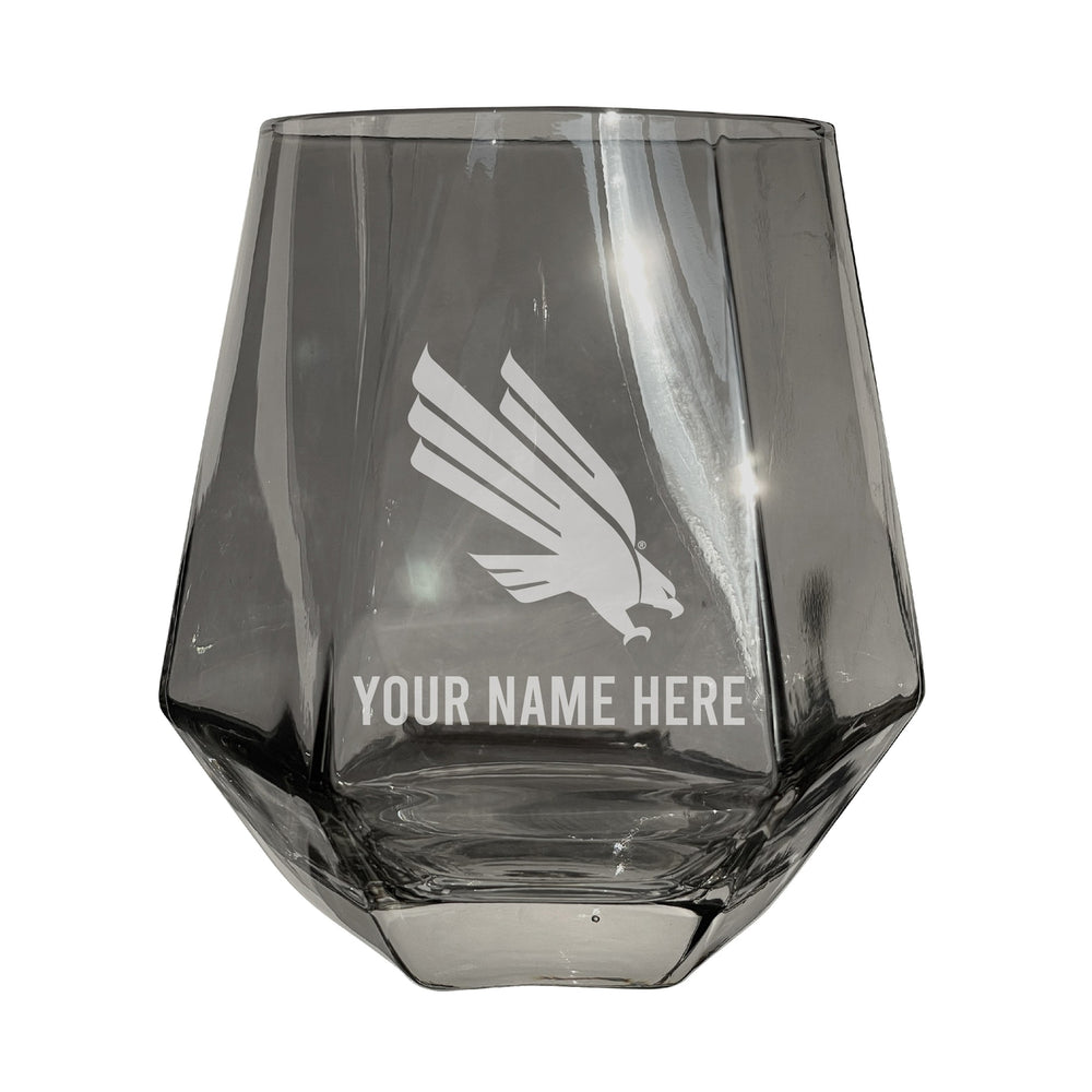 North Texas Customizable Stemless Diamond Wine Glass Engraved 10 oz Officially Licensed Collegiate Product Image 2