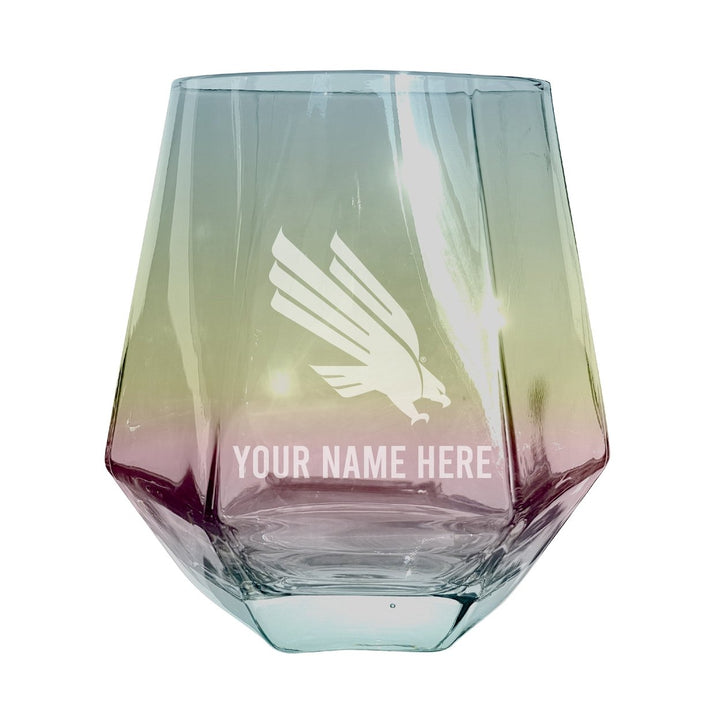 North Texas Customizable Stemless Diamond Wine Glass Engraved 10 oz Officially Licensed Collegiate Product Image 3