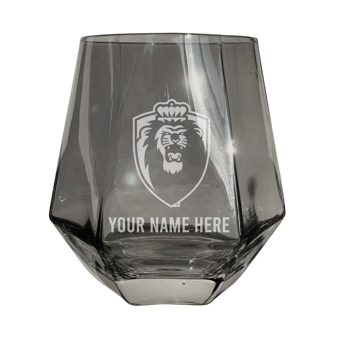 Old Dominion Monarchs Customizable Stemless Diamond Wine Glass Engraved 10 oz Officially Licensed Collegiate Product Image 1