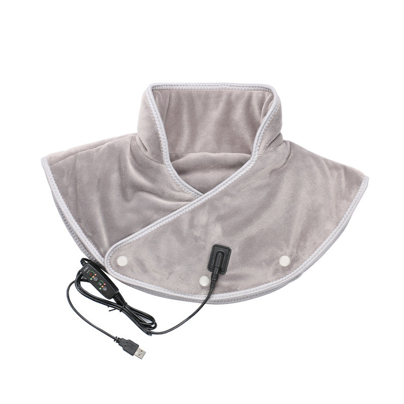 Electric Heating shoulder Neck Pad Massager USB Cervical Brace Wrap Thermal Compress Relieve Pain Fatigue Warm Back Image 7