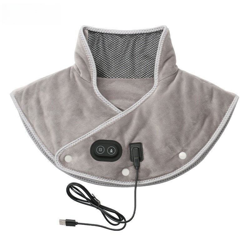 Electric Heating shoulder Neck Pad Massager USB Cervical Brace Wrap Thermal Compress Relieve Pain Fatigue Warm Back Image 8