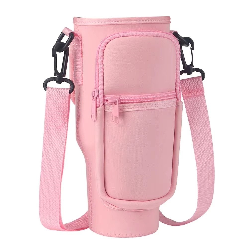 40oz Neoprene Water Bottle Carrier Bag For Stanley Quencher Cup Image 1