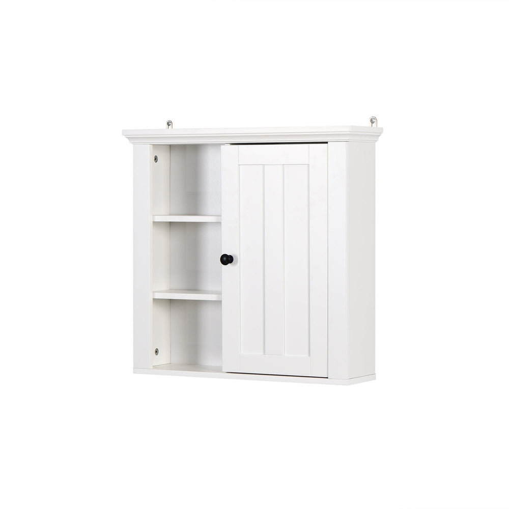 20.86x5.71x20 Inch Bathroom Wooden Wall Cabinet with Door - Stylish Storage Solution for Smaller Spaces Image 2