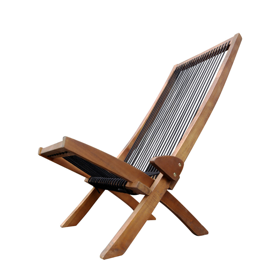 Folding Roping Wood Chair Image 12