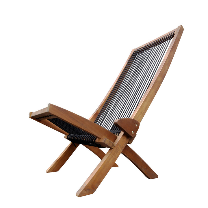 Folding Roping Wood Chair Image 12