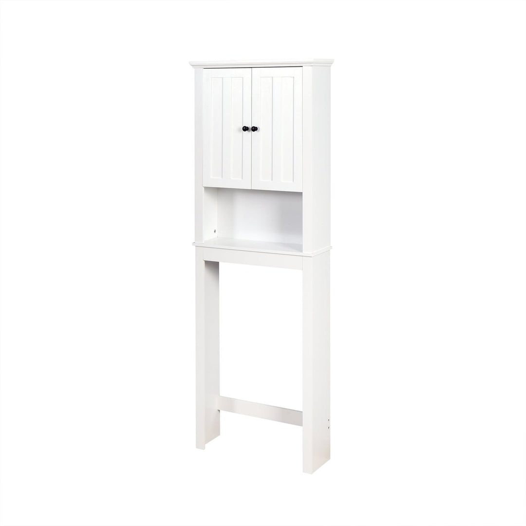 Bathroom Wooden Storage Cabinet Over-The-Toilet Space Saver with Adjustable Shelf, 23.62x7.72x67.32, Perfect for Image 1