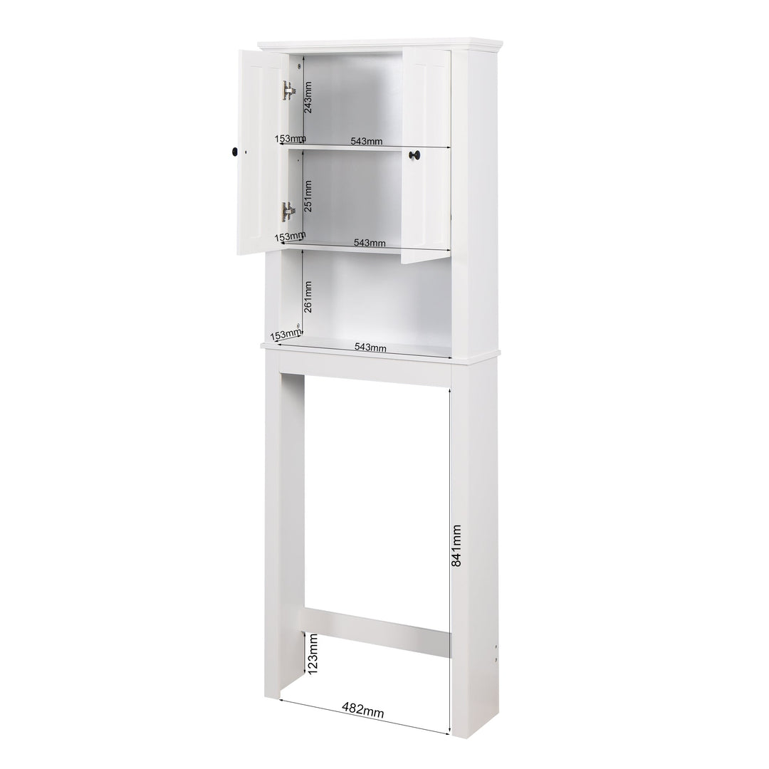 Bathroom Wooden Storage Cabinet Over-The-Toilet Space Saver with Adjustable Shelf, 23.62x7.72x67.32, Perfect for Image 3