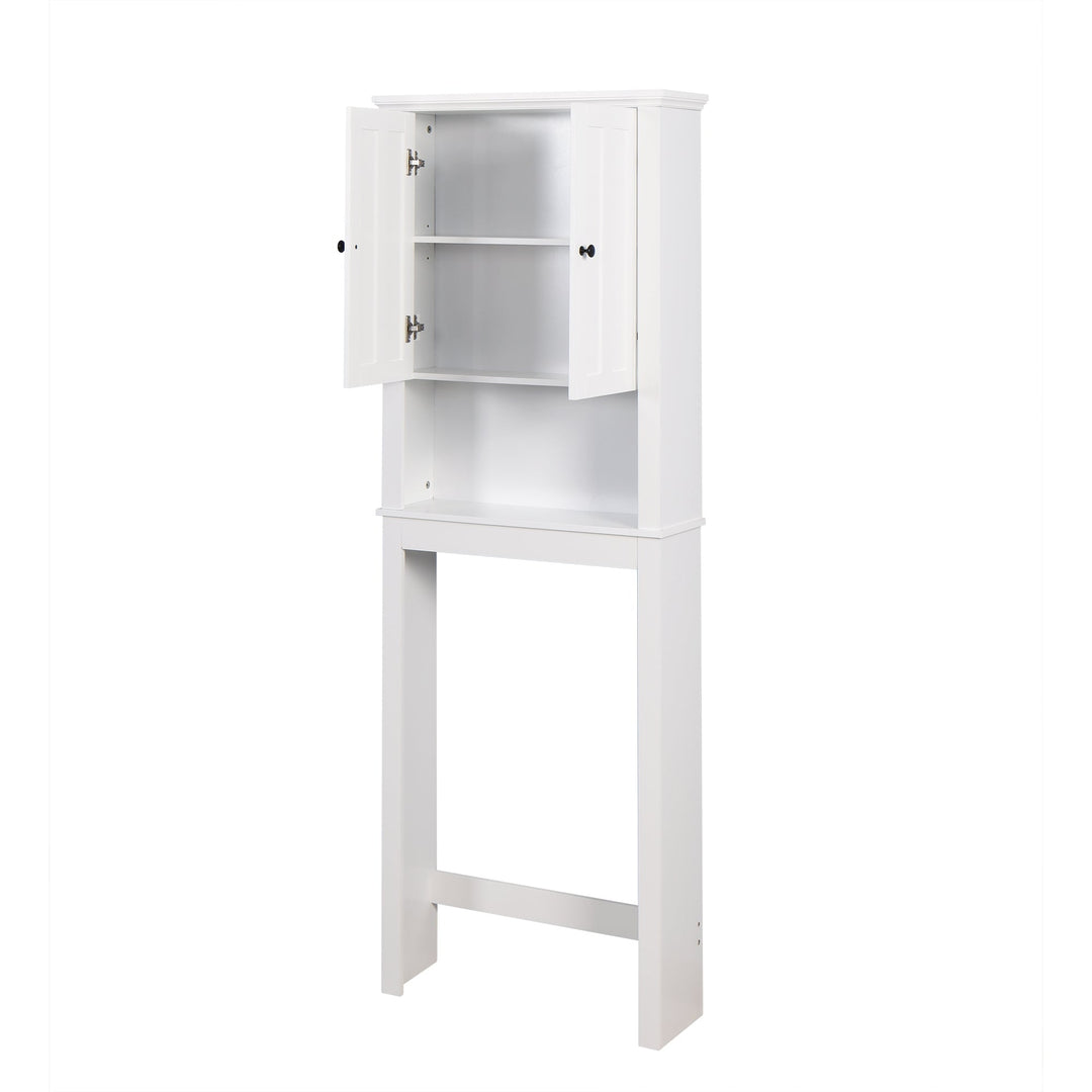 Bathroom Wooden Storage Cabinet Over-The-Toilet Space Saver with Adjustable Shelf, 23.62x7.72x67.32, Perfect for Image 6