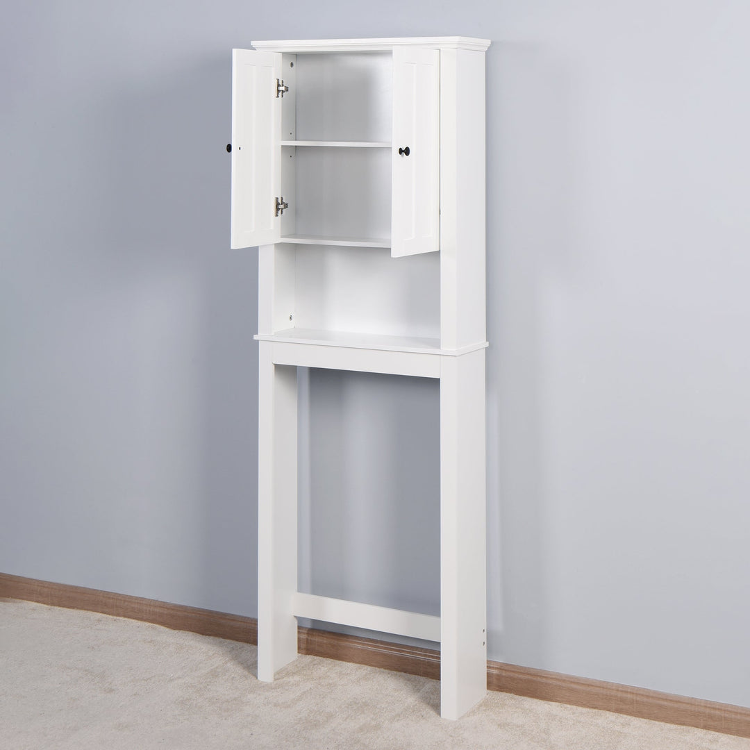 Bathroom Wooden Storage Cabinet Over-The-Toilet Space Saver with Adjustable Shelf, 23.62x7.72x67.32, Perfect for Image 10