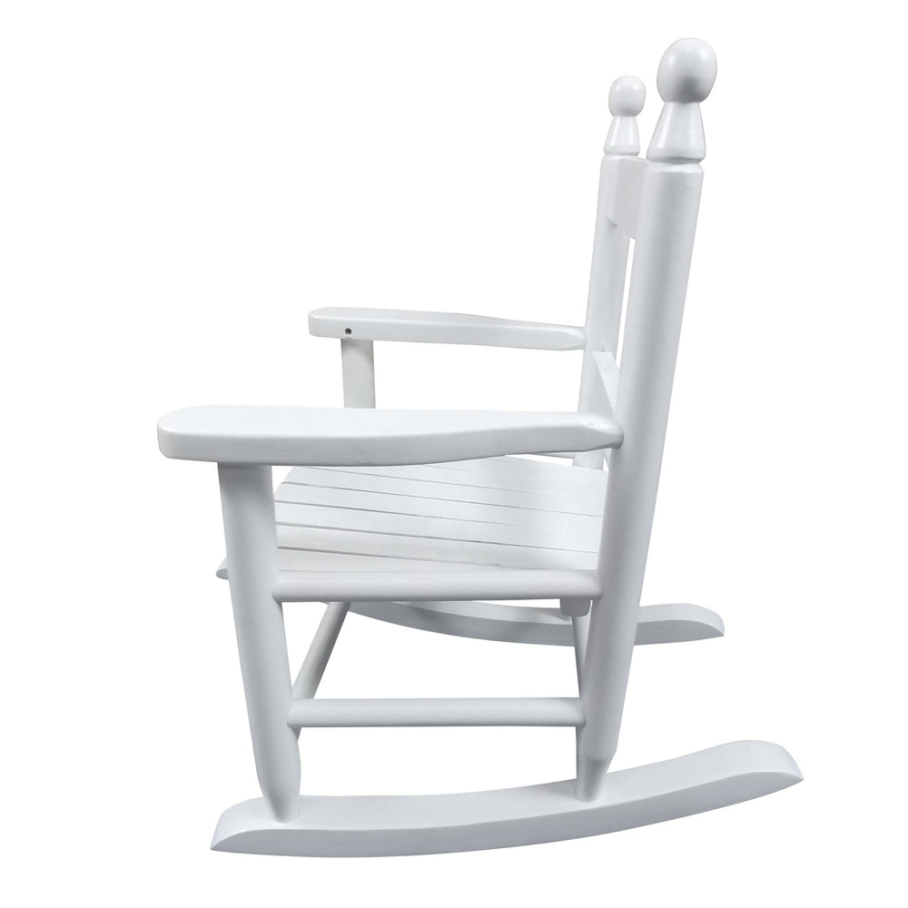 Childrens Rocking Chair - White - Indoor/Outdoor Use - Durable and Safe for Kids - Perfect Playroom or Garden Addition Image 2