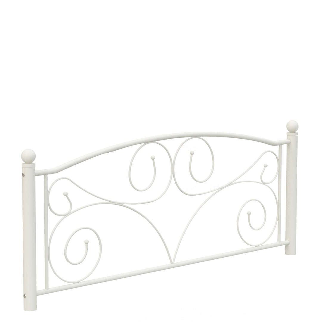 Full Size Unique Flower Sturdy System Metal Bed Frame with Headboard and Footboard Image 6