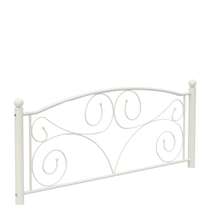 Full Size Unique Flower Sturdy System Metal Bed Frame with Headboard and Footboard Image 6