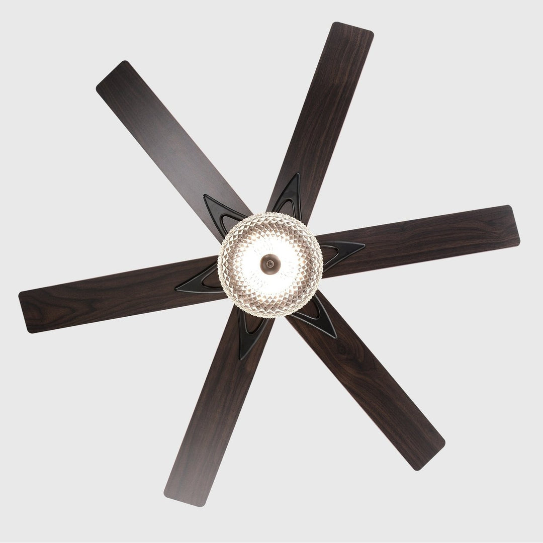 52 Inch Modern LED Ceiling Fan with Light, Remote Control, Reversible 6 Blades and Motor, Matte Black Finish Image 12