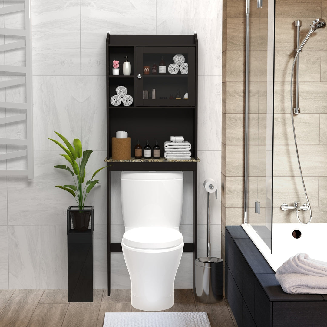 Modern Over The Toilet Space Saver Organization Cabinet for Bathroom Image 1