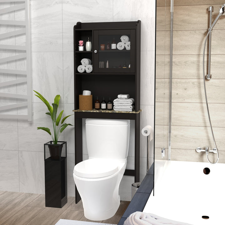 Modern Over The Toilet Space Saver Organization Cabinet for Bathroom Image 2