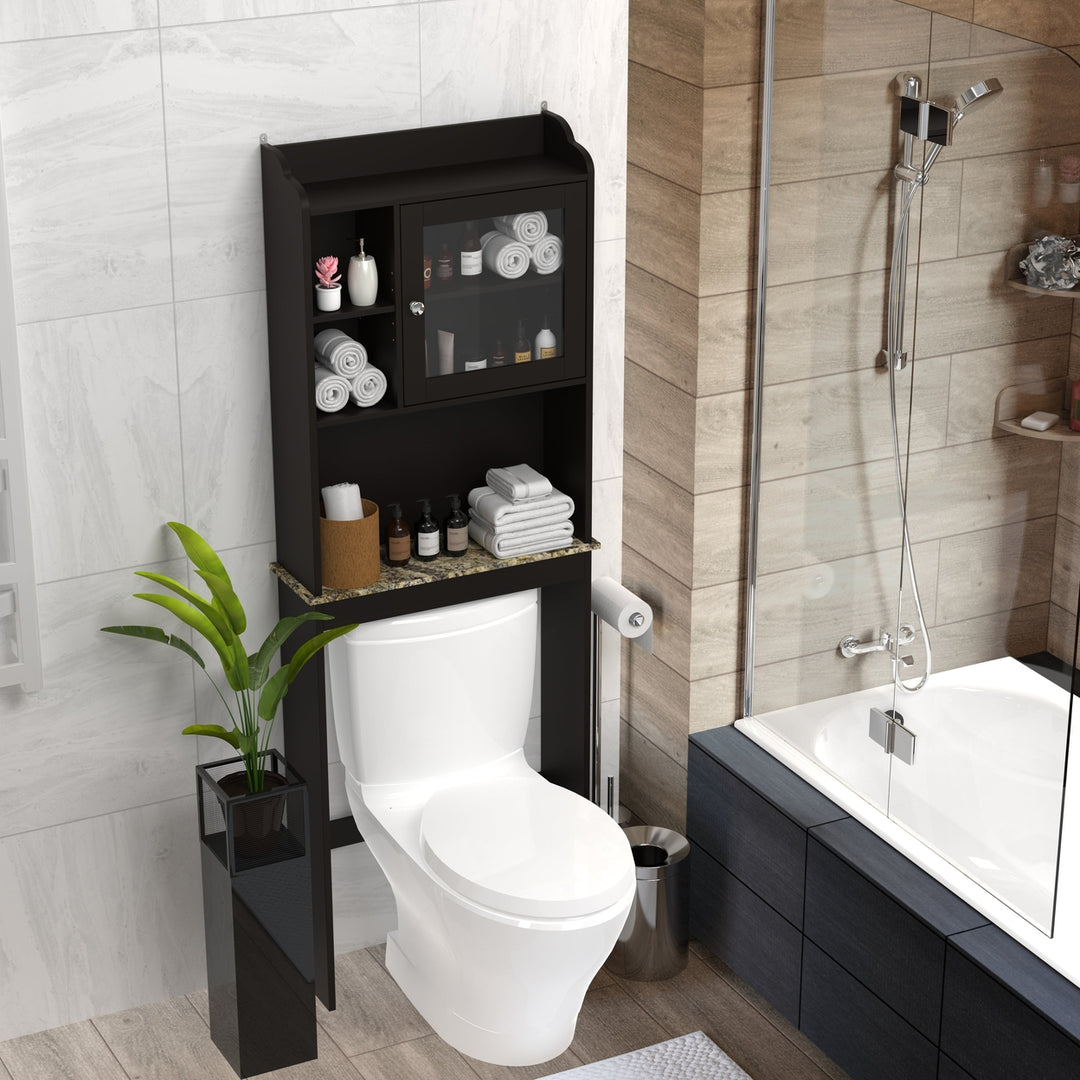 Modern Over The Toilet Space Saver Organization Cabinet for Bathroom Image 5