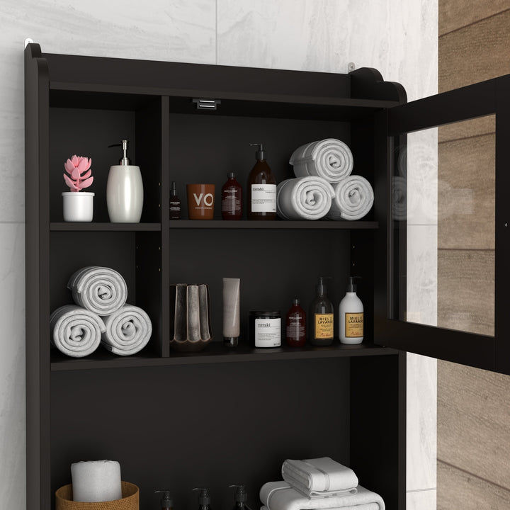 Modern Over The Toilet Space Saver Organization Cabinet for Bathroom Image 8