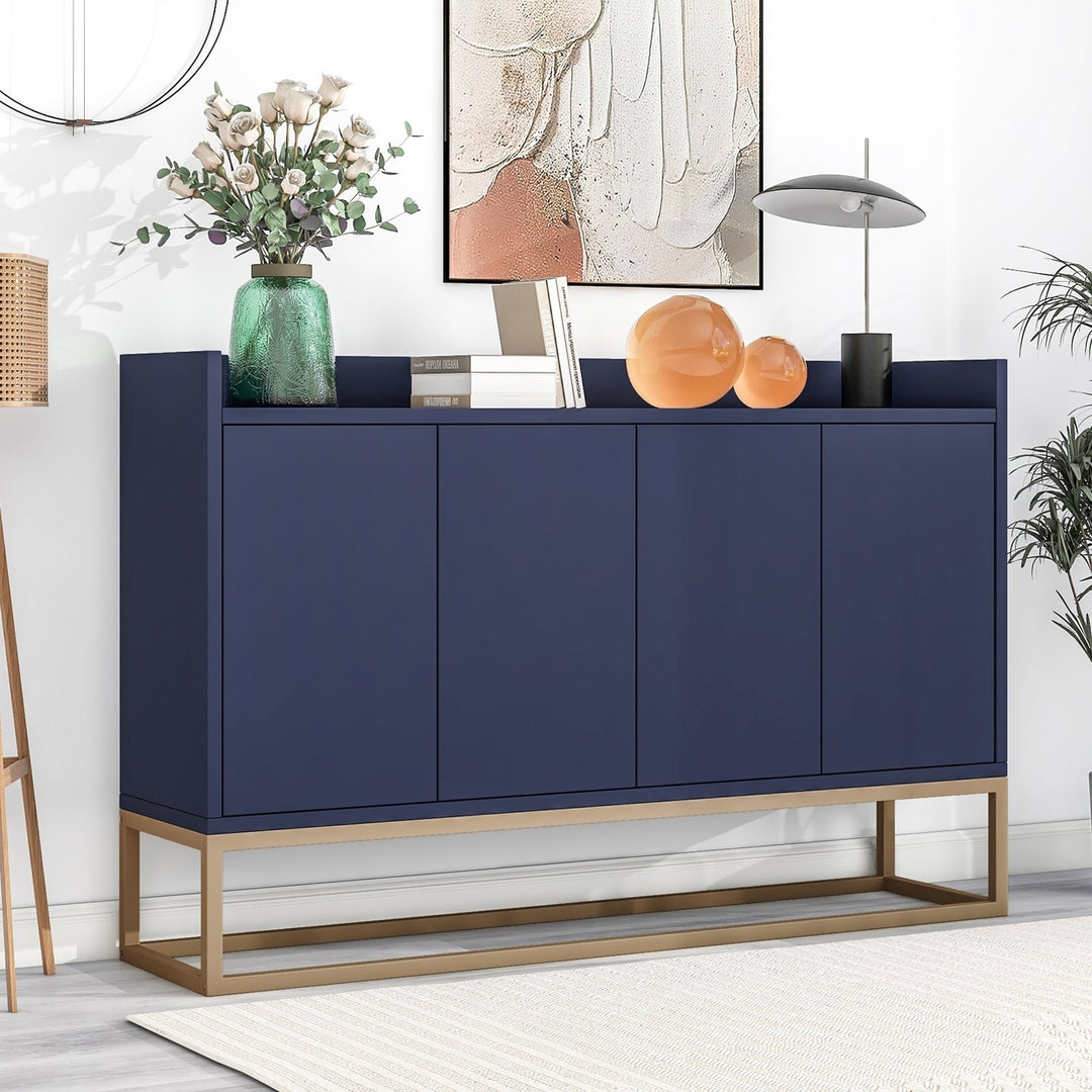 Modern Sideboard Elegant Buffet Cabinet Large Storage Space for Dining Room Entryway Navy Image 1