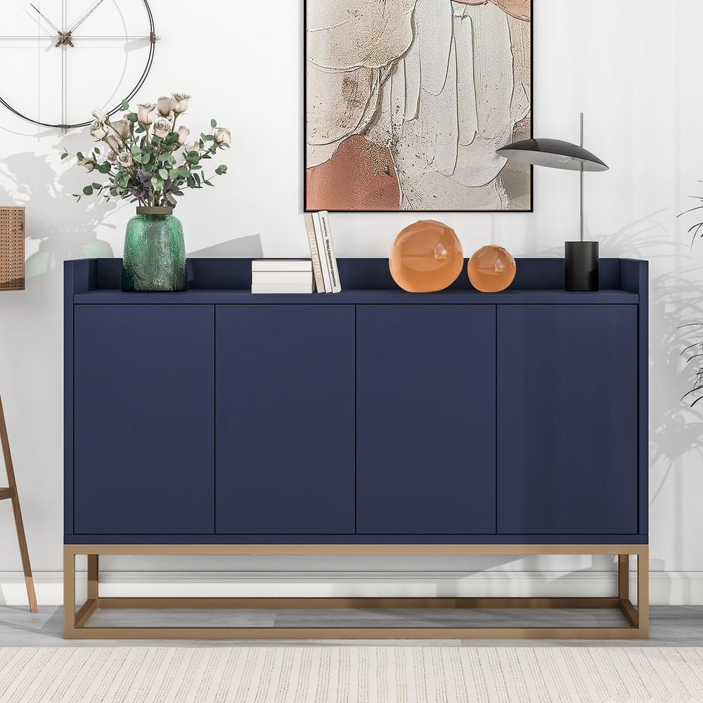 Modern Sideboard Elegant Buffet Cabinet Large Storage Space for Dining Room Entryway Navy Image 2