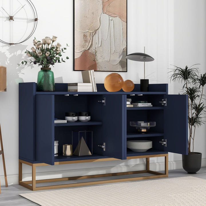 Modern Sideboard Elegant Buffet Cabinet Large Storage Space for Dining Room Entryway Navy Image 3