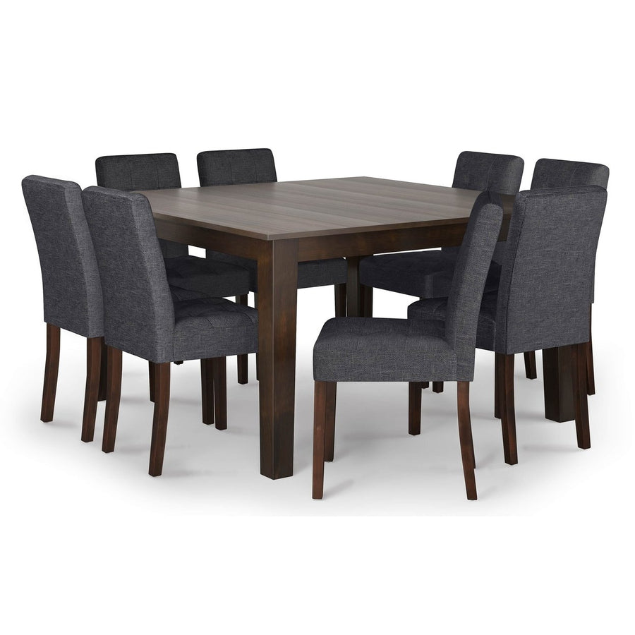 Andover Eastwood 9 Pc Dining Set Rectangular Table Dark Java Brown Chairs Image 1