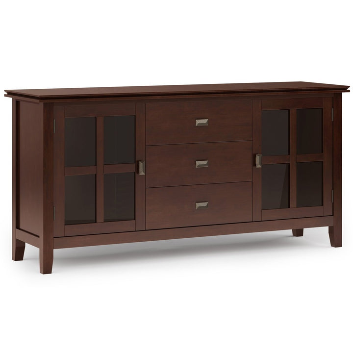 Artisan Large Sideboard Buffet Solid Hardwood 2 Cabinets 3 Drawers Storage Image 2