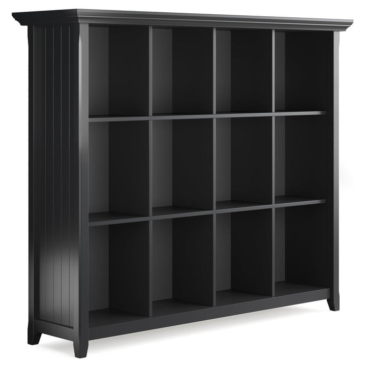 Acadian Bookcase 12 Cube Storage Unit Modern Shelving Organizer Espresso Finish Image 1