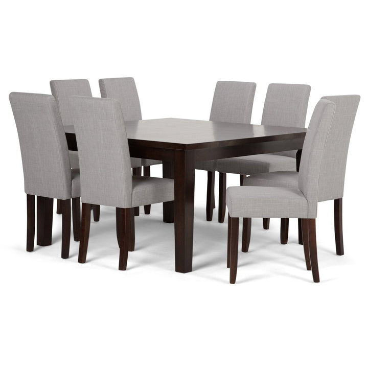 Acadian Eastwood 9 Pc Dining Set Dark Java Brown Rubberwood Table Chairs Image 5