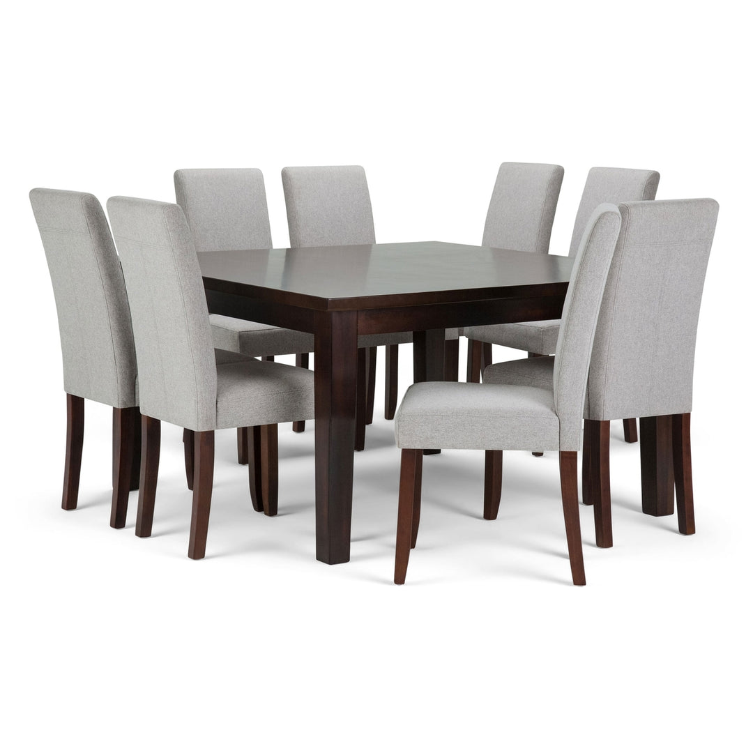 Acadian Eastwood 9 Pc Dining Set Dark Java Brown Rubberwood Table Chairs Image 6