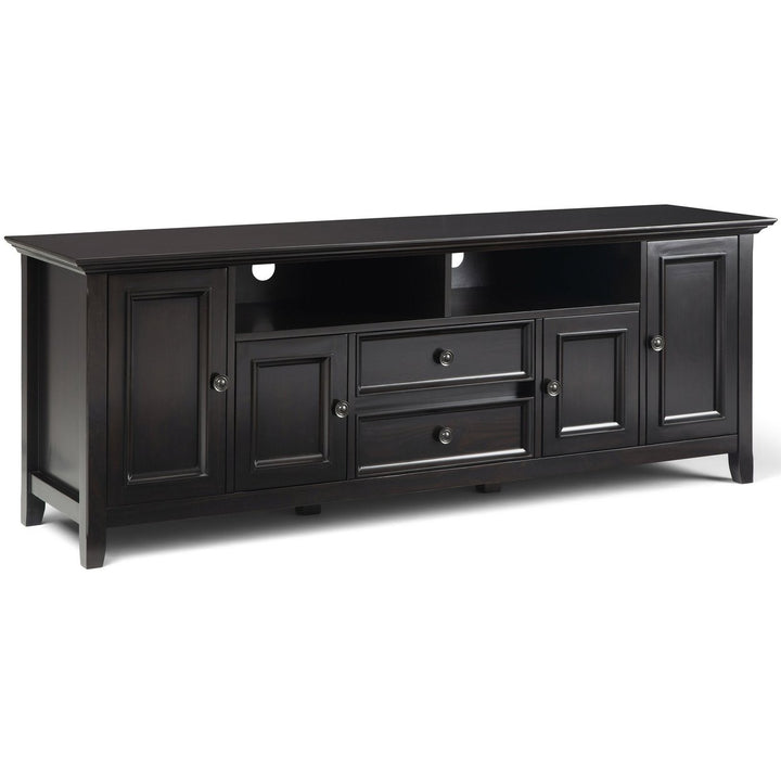 Amherst 72 Inch Wide TV Media Stand Solid Wood with Storage for Up to 80 Inch TV Image 1