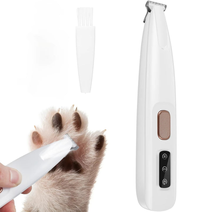 Waterproof Dog Paw Trimmer with LED Light and Display - 18mm Blade for Grooming Image 1