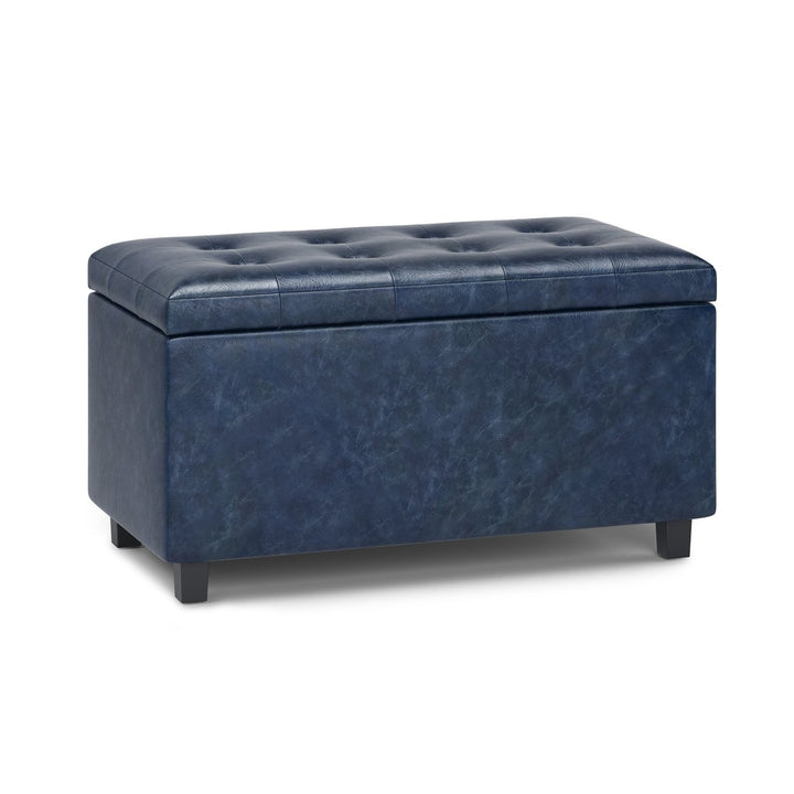 Cosmopolitan Storage Ottoman in Vegan Leather Image 8